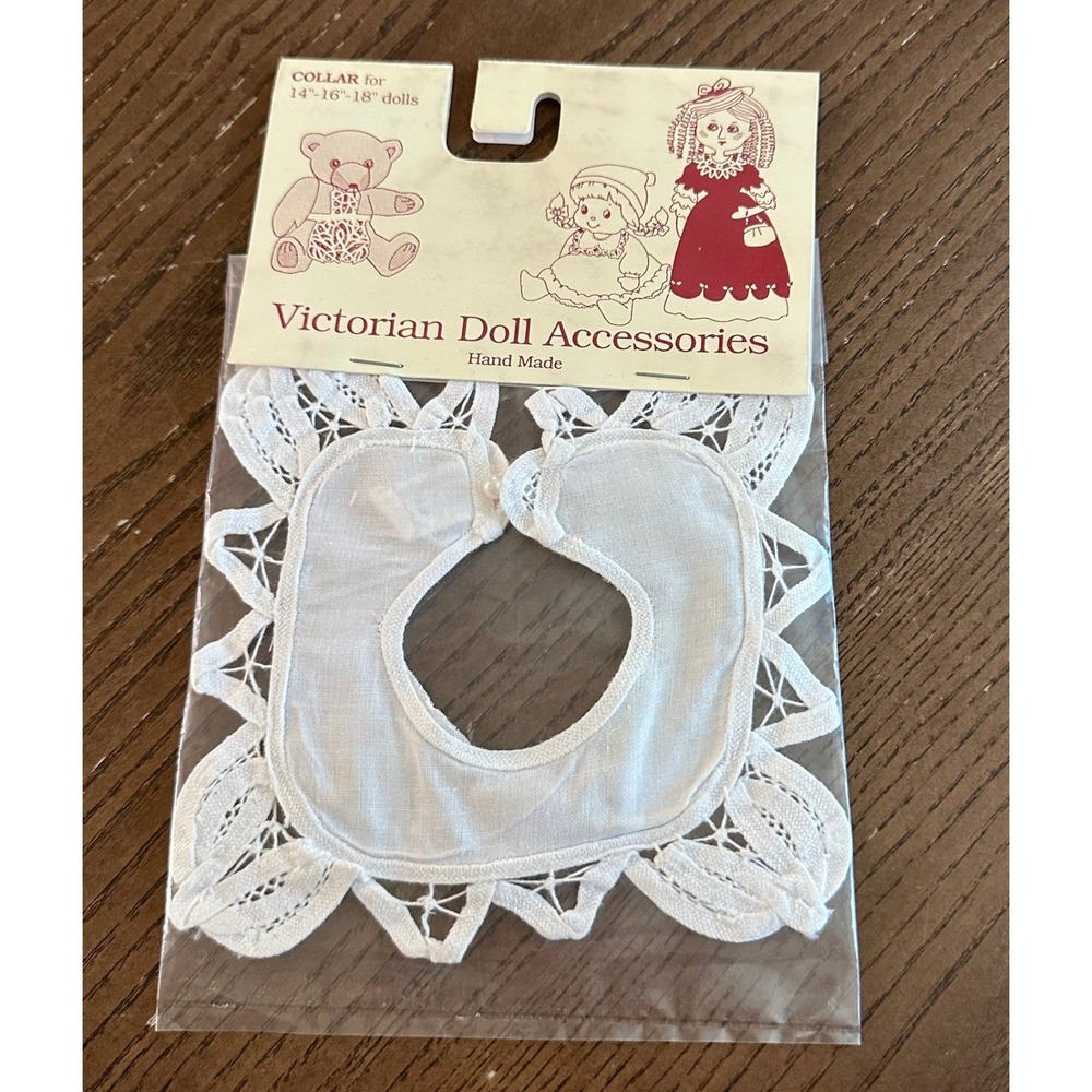 Annie's Collection Victorian Doll Lace Collar White Cotton 14-18 Inch Dolls NEW